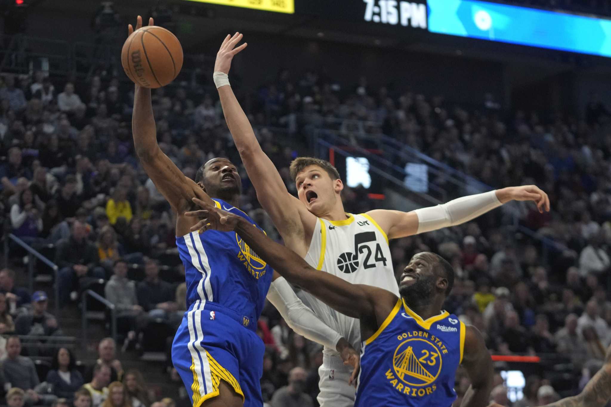 Warriors, Thompson bounce back in Utah with win before All-Star break