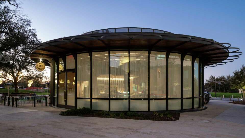 An exterior shot of MF Lobster & Ceviche at Autry Park