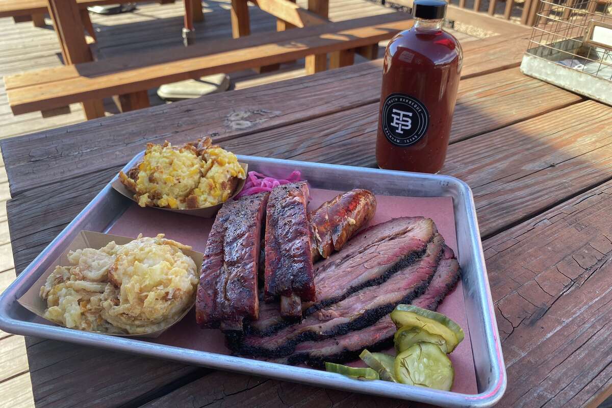 Truth BBQ experts in Central Texas fare, plus sides like tater tot casserole and corn pudding.