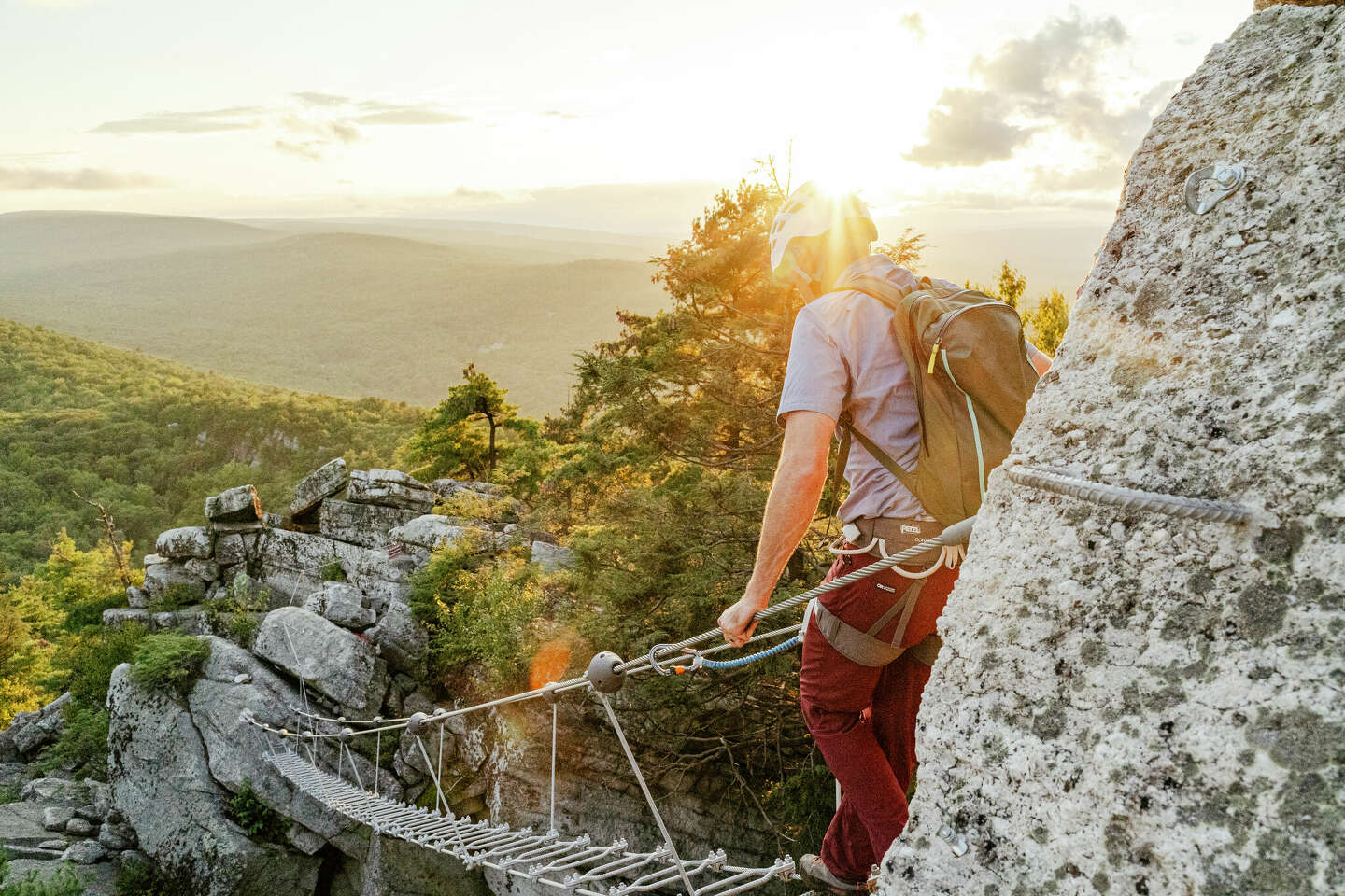 Trying Mohonk’s via ferrata, a new mountain climbing system