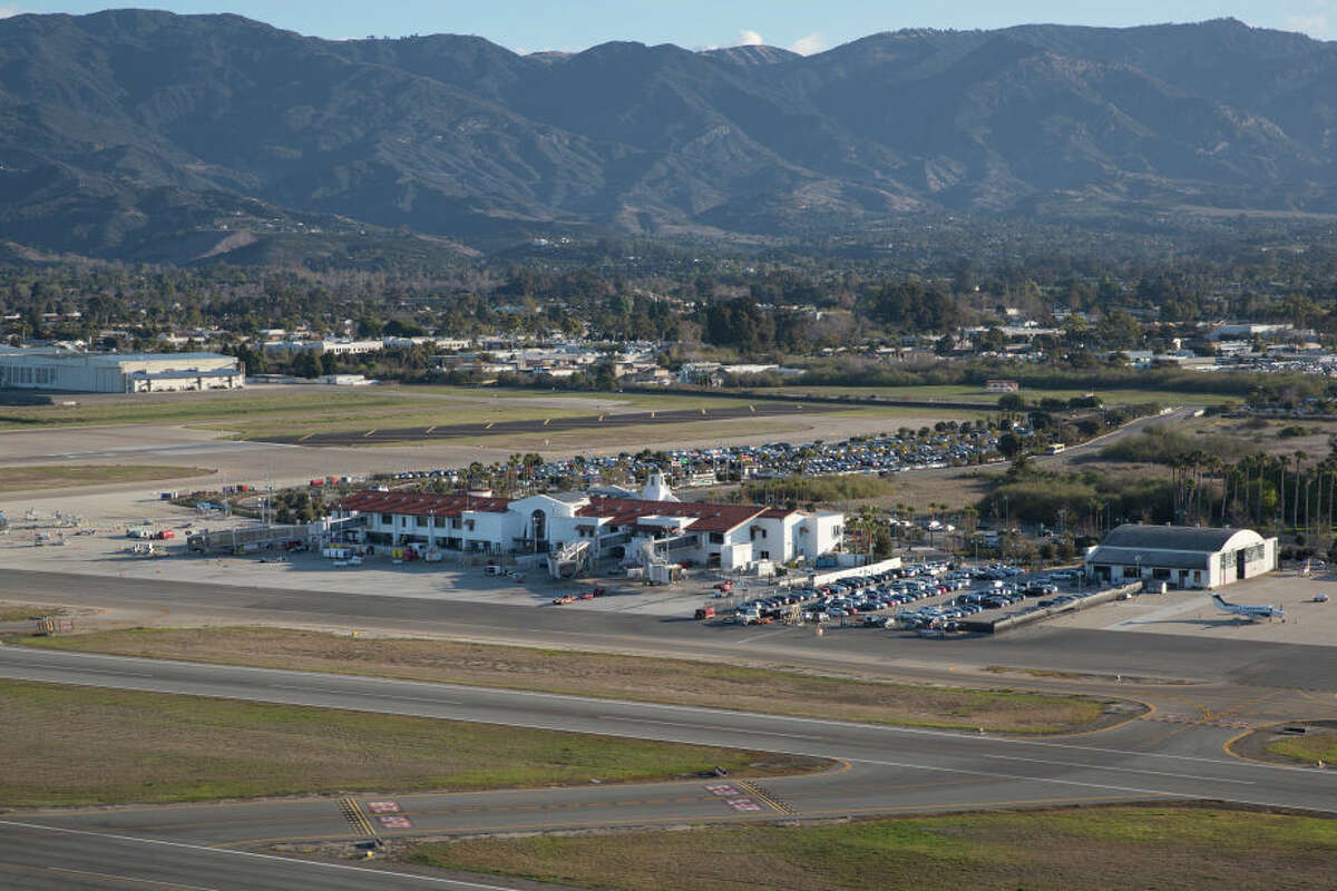 FILE: The main commercial air terminal at Santa Barbara Airport (SBA) is viewed in this aerial photo taken on February 23, 2018.