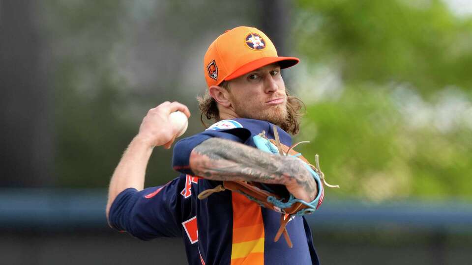 Houston Astros pitcher Josh Hader (71) during the first full squad workouts for the Astros at CACTI Park of the Palm Beaches on Monday, Feb. 19, 2024, in West Palm Beach, Fl.