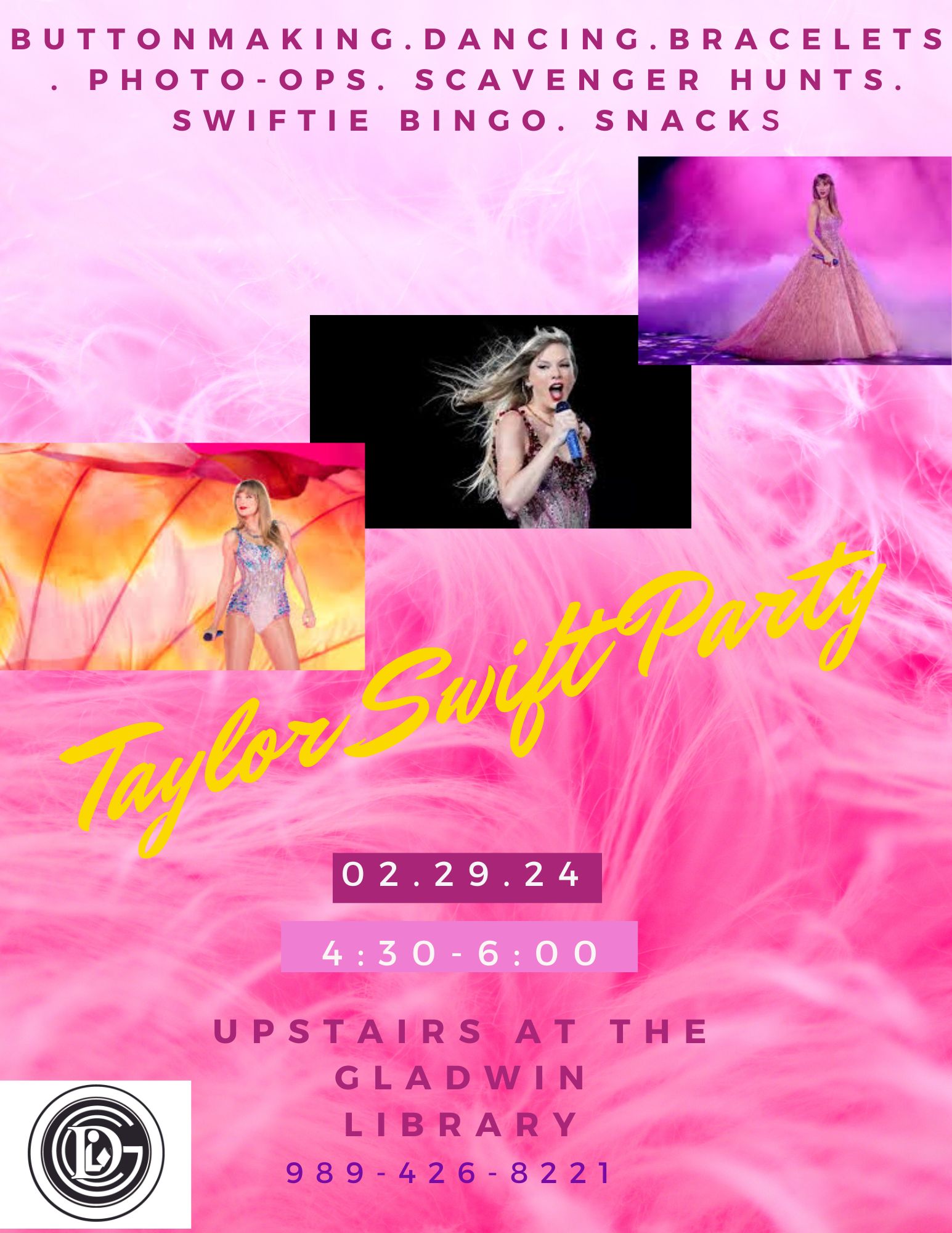 Library Taylor Swift Program Taylor Swift Party coming to Gladwin Library Feb. 29
