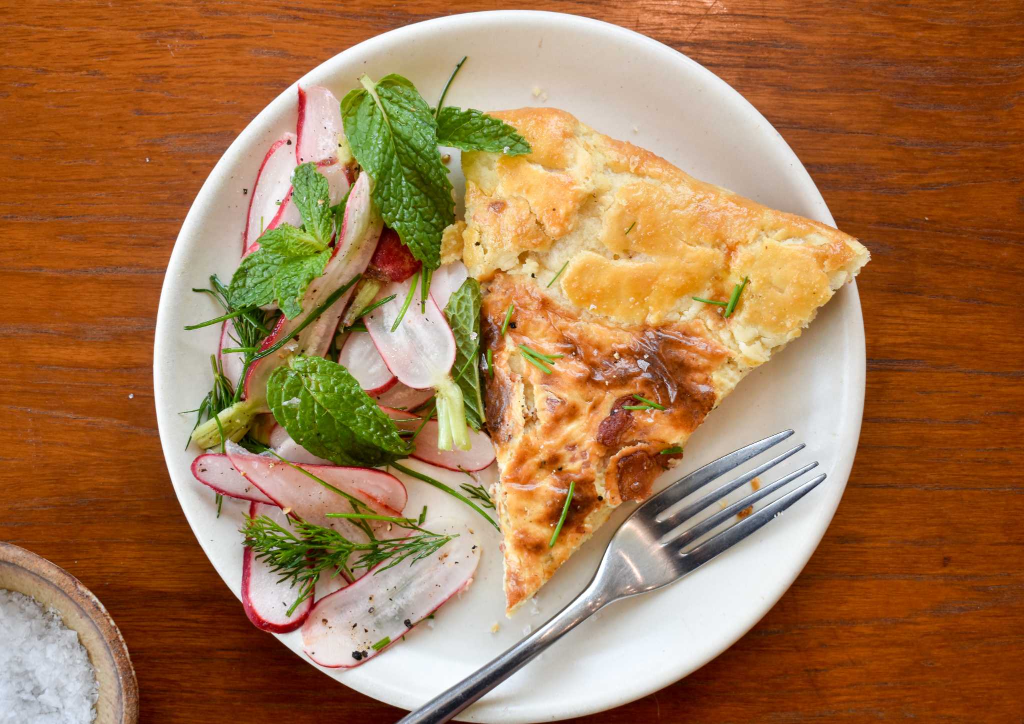 Recipe Galette Lorraine With An Herbed Radish Salad