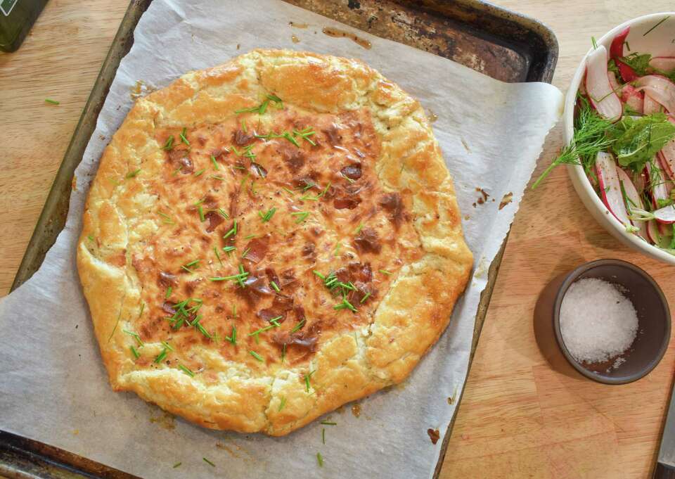 Recipe: Galette Lorraine With an Herbed Radish Salad