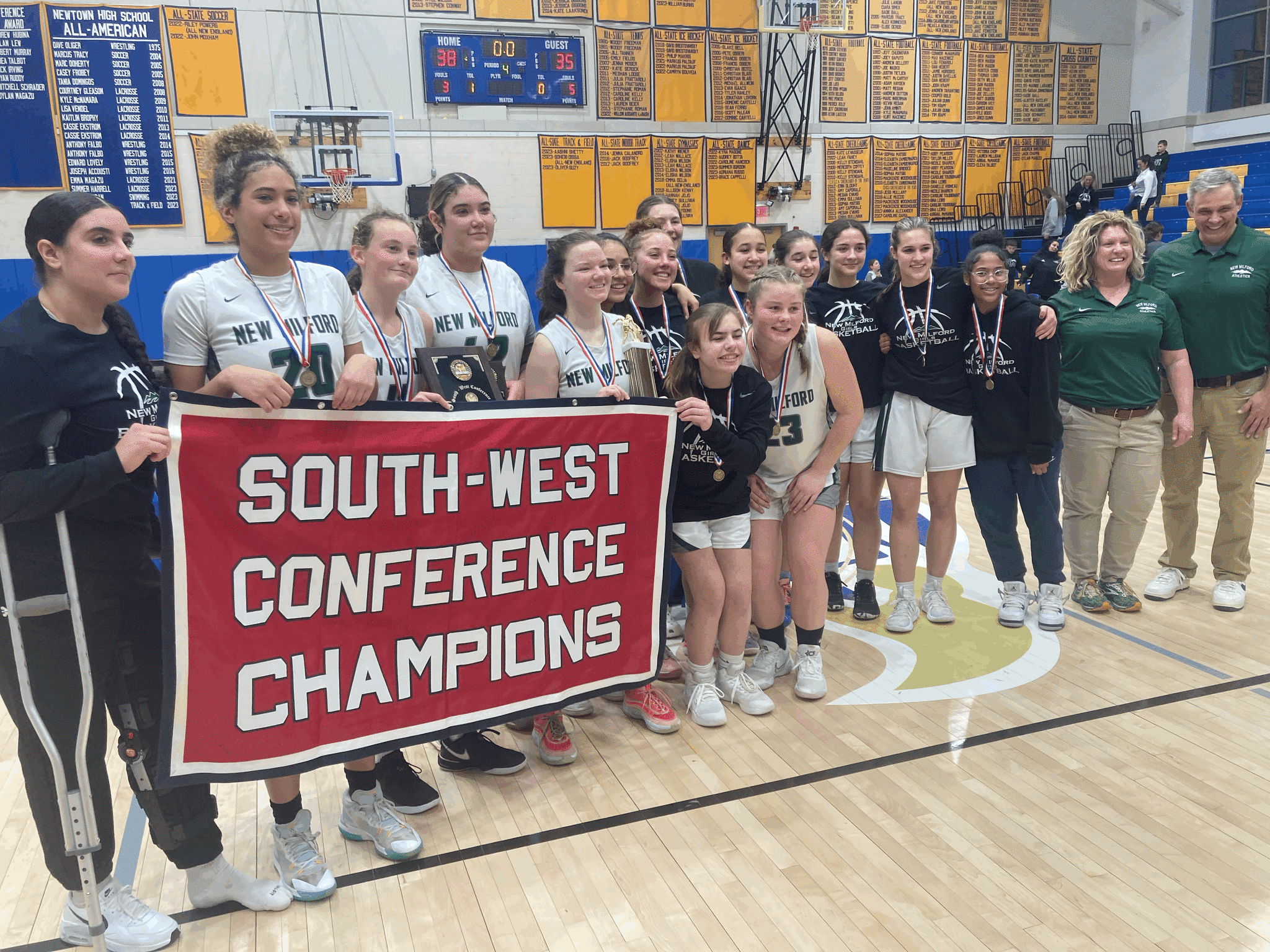 New Milford repeats as SWC girls basketball champions