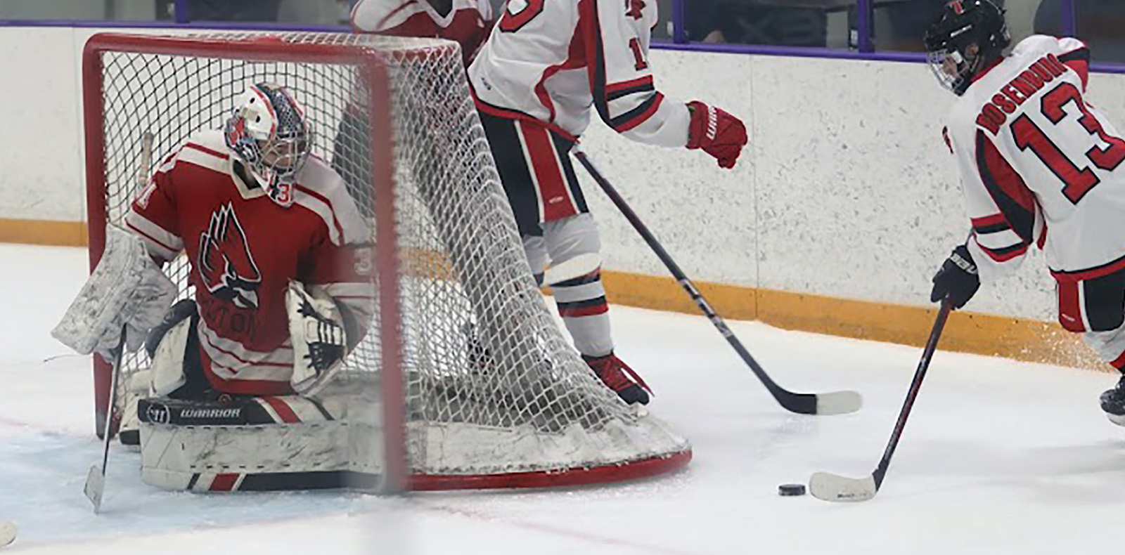 Caden Clark scores consecutive hockey hat tricks for Alton Redbirds