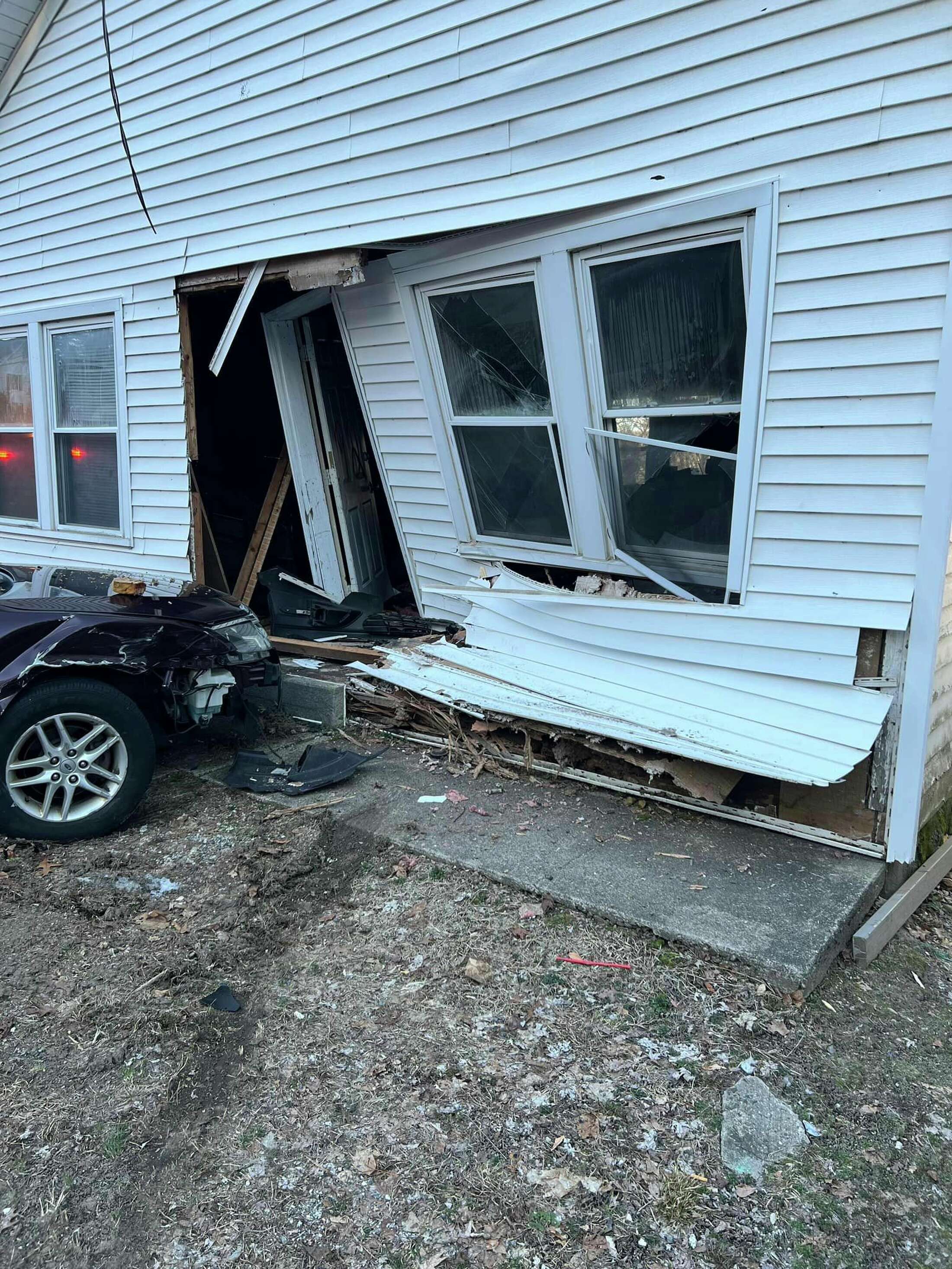 Crash sends one car into Ansonia home on Jewett Street, officials say