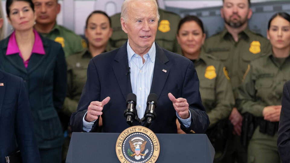 President Joe Biden delivers remarks about immigration and border security at the Brownsville Station.
