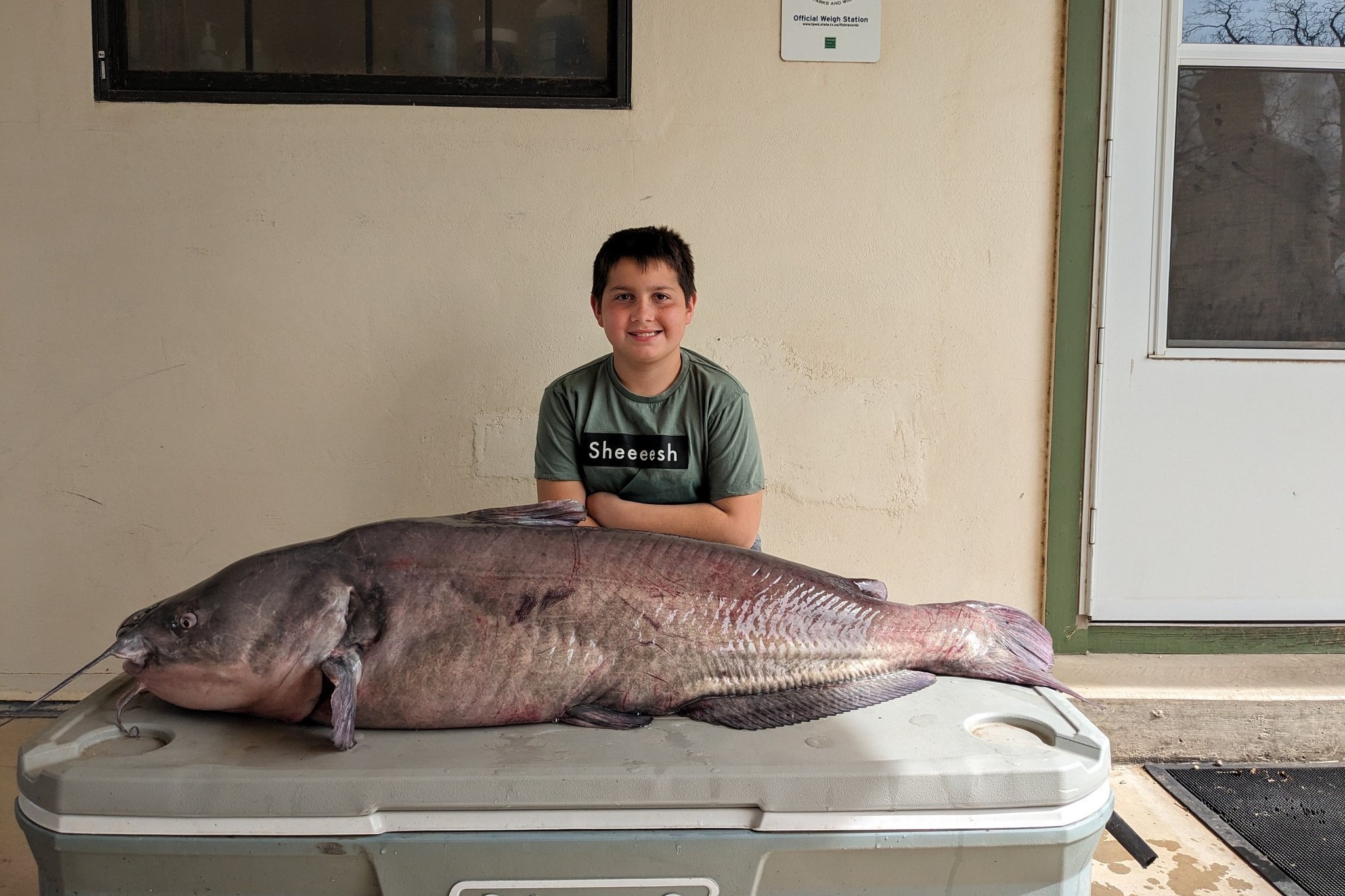 9-year-old Texas angler lands record-breaking blue catfish