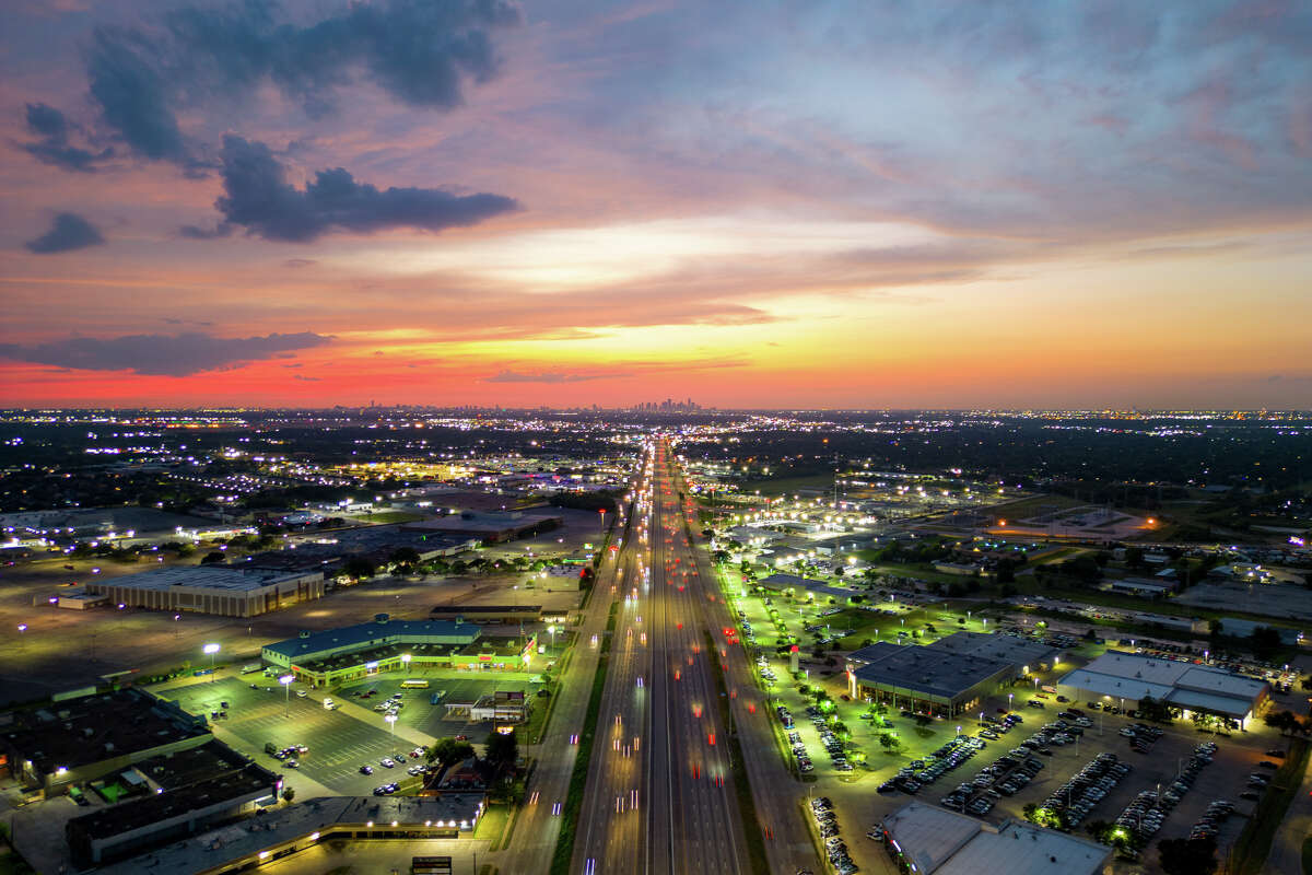 I-45 heading toward Downtown Houston.