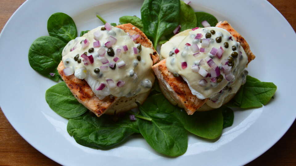 The salmon benny at Salt & Sugar, a new restaurant from the owner of Urban Eats.