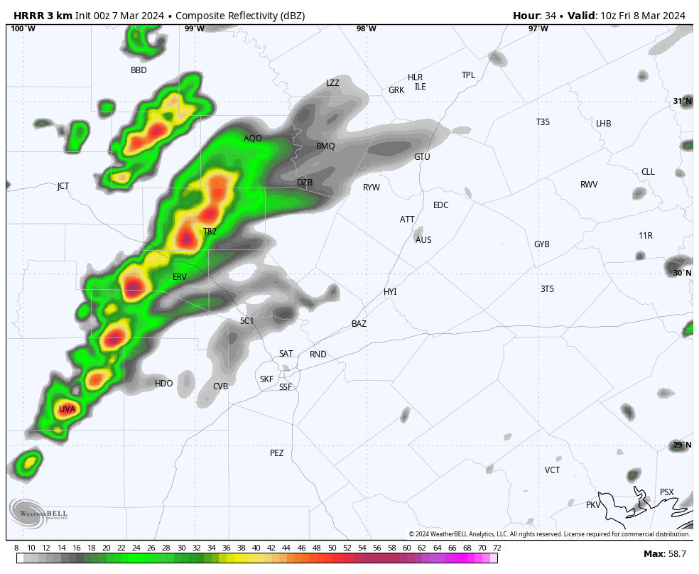 Hail threat overnight in Texas Hill Country. Here’s the details.