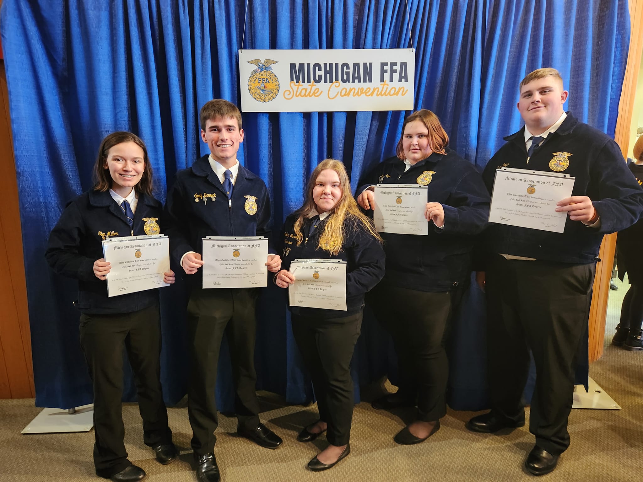 Bad Axe FFA state convention results
