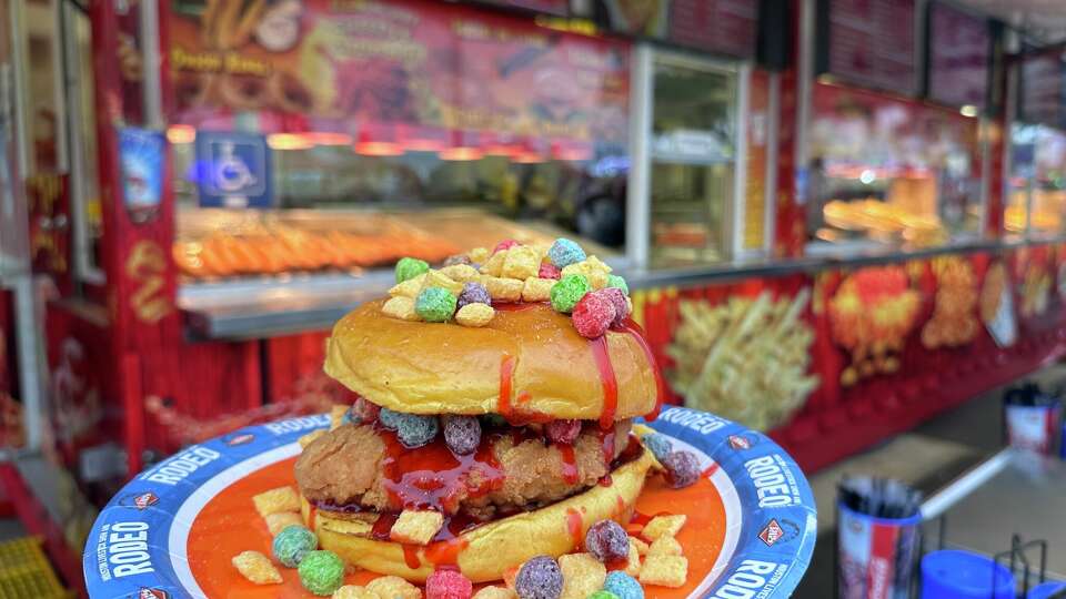 Cap'n Crunch chicken sandwich at the Houston Rodeo.