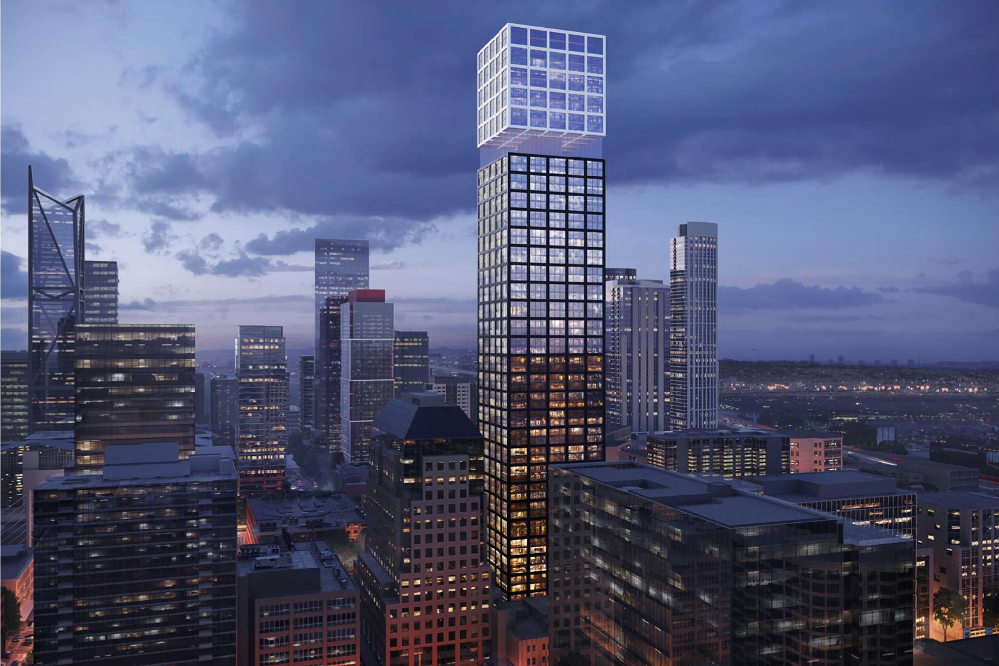 浮かぶビル鉄アレイ Floating cube tower won't become part of SF skyline anytime soon
