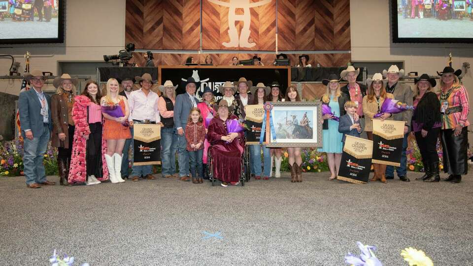 The grand champion painting 'Warriors of the Great Spirit' was sold for $275,000 at the annual student art auction on March 10, 2024, in Houston.