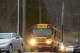 A bus arrives at Brookfield High School on Monday morning. March 11, 2024. Brookfield, Conn.