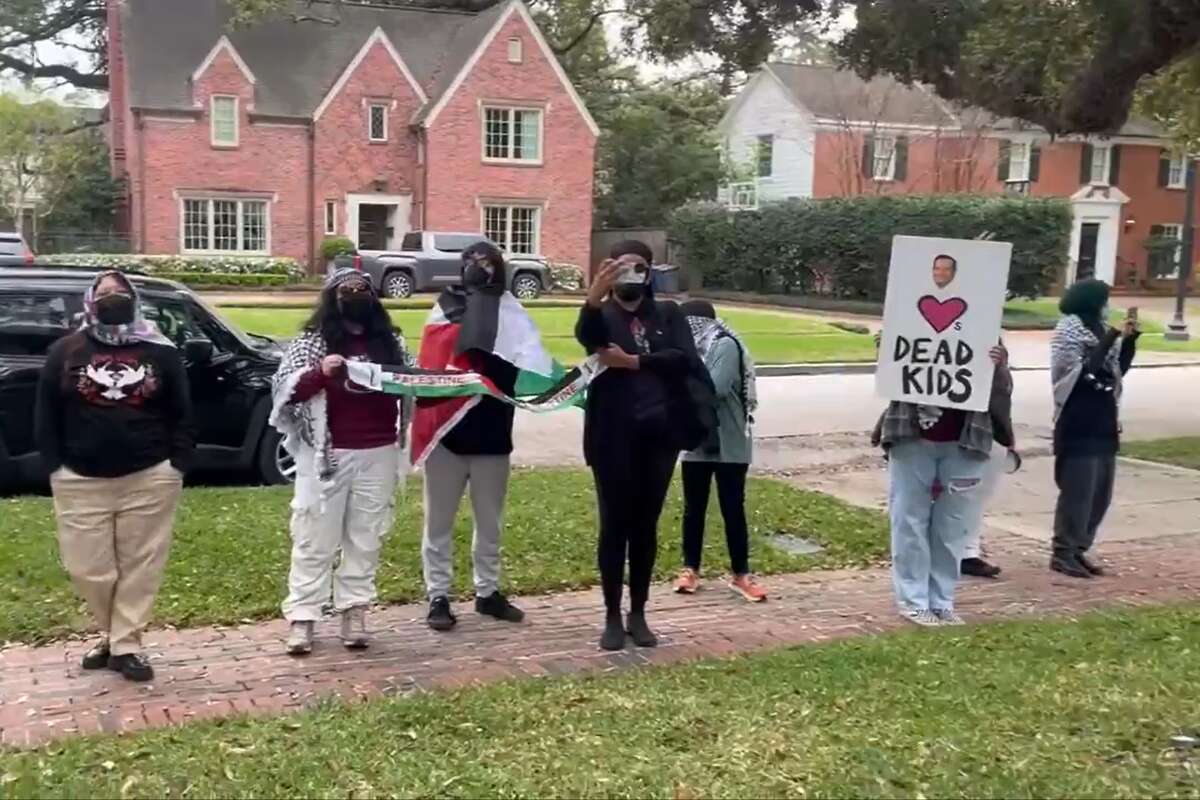 Sen. Ted Cruz claims that pro-Palestinian protestors have been turning up outside his home for the past eight weeks. 