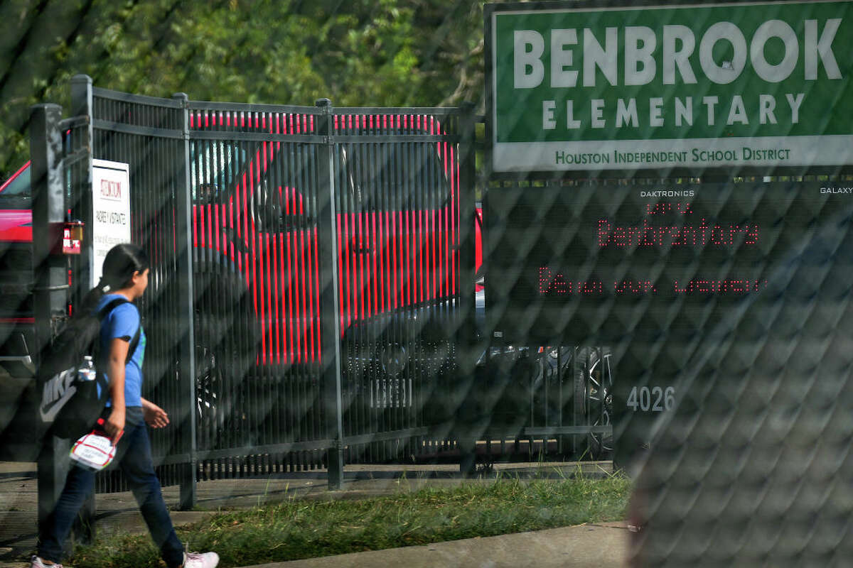 HOUSTON, TEXAS - OCTOBER 25: More and more students are leaving the district. (Elizabeth Conley/Houston Chronicle via Getty Images)