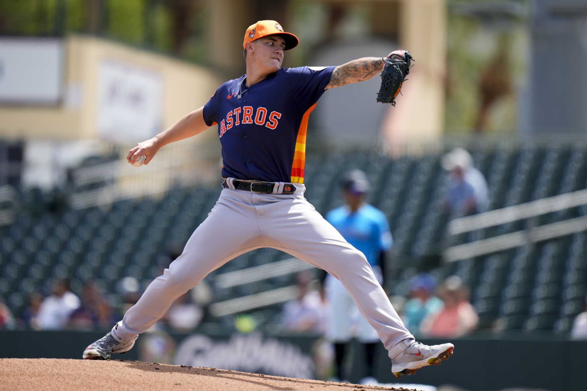 Astros' Hunter Brown Starting pitcher working for better 2024 ending