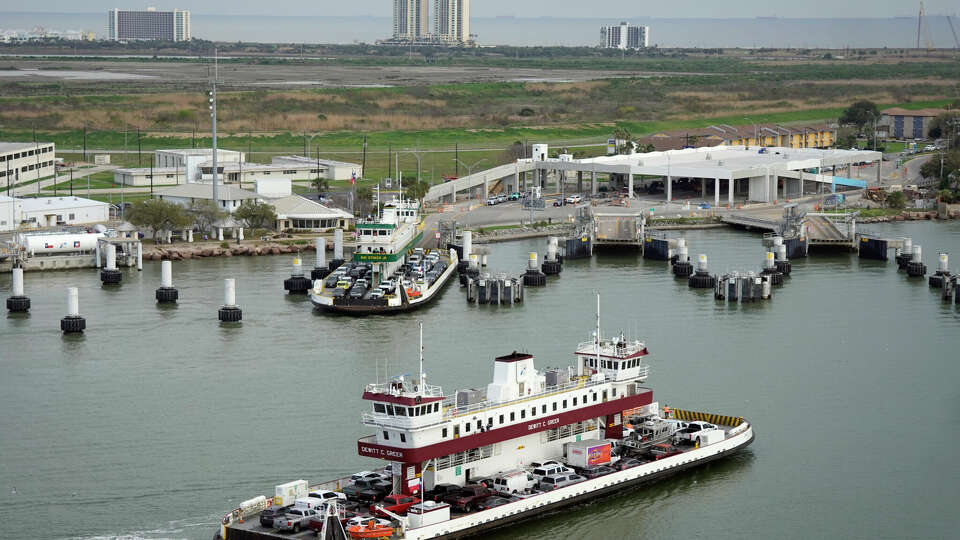 The Dewitt C Greer ferry pulls into the ferry terminal on Friday, March 1, 2024 in Galveston. The fleet is getting its first new ferry in a decade, The Esperanza 