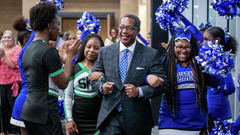 New Spring ISD Athletic Director Derrell Oliver at meet & greet.