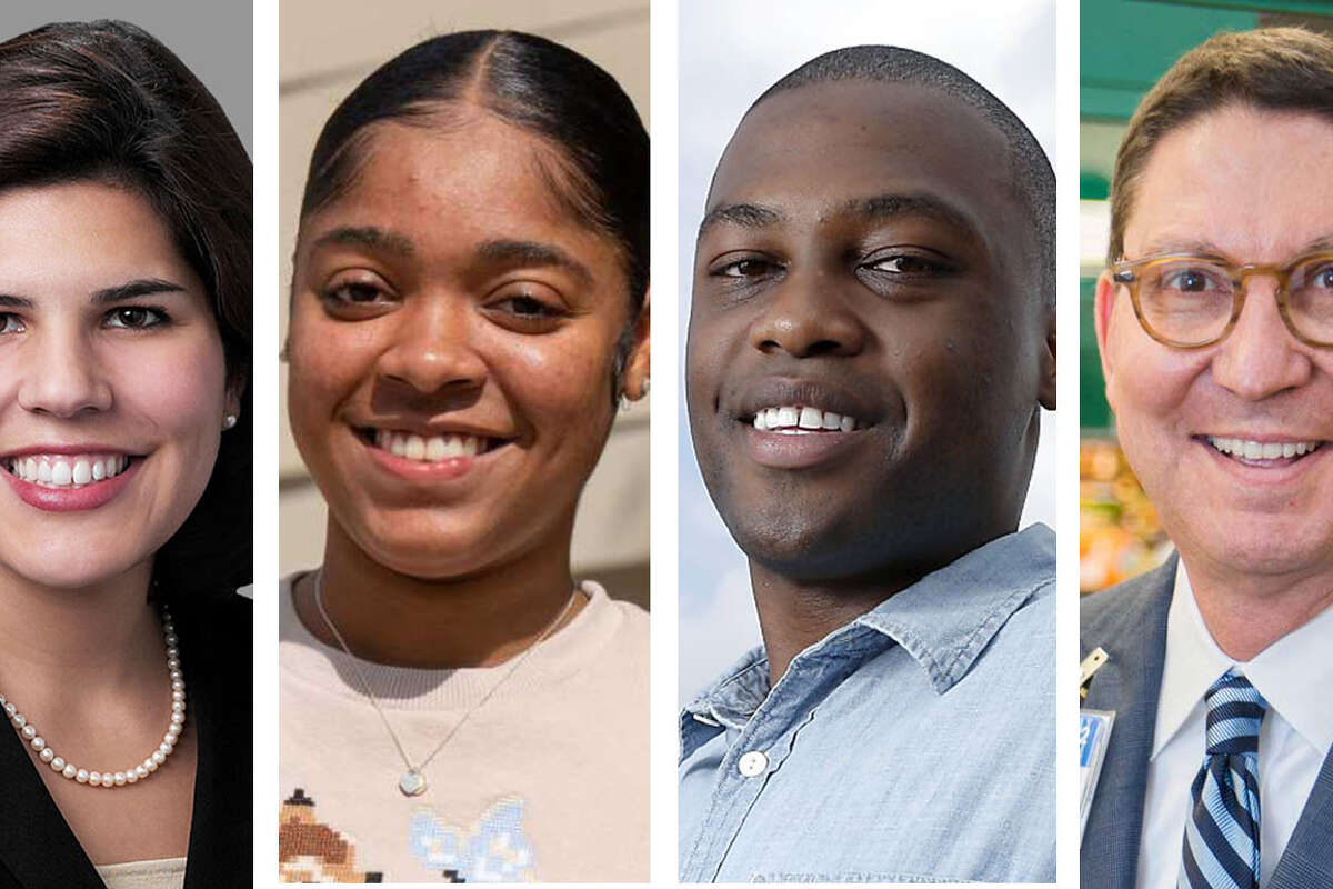 Composite image: (Left to right): Audrey Momanaee, president of the Houston ISD board of managers. (Photo credit: Gardere Wynne Sewell). Nyla McCullum, a senior at Wheatley High School. (Photo credit: Sharon Steinmann, Houston Chronicle.) Charles Blain, president of the Houston-based think tank Urban Reform Institute. (AP Photo/Michael Wyke). Scott McClelland, former President of H-E-B. (Michelle Watson / CatchLight Group)