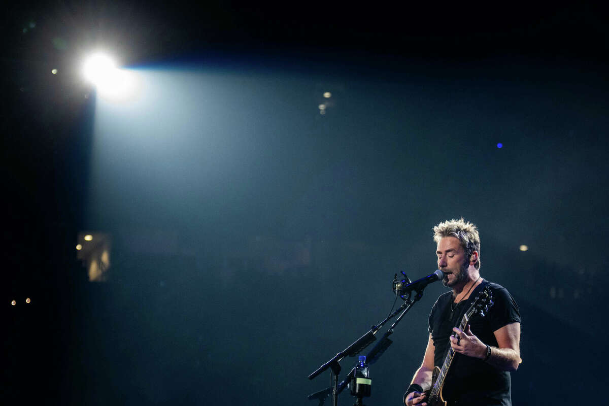 HOUSTON, TEXAS - MARCH 13: Nickelback performs during the Houston Livestock Show and Rodeo at NRG Park, Wednesday, March 13, 2024, in Houston. (Jason Fochtman/Houston Chronicle via Getty Images)