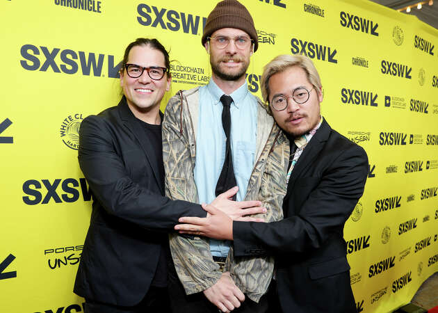 AUSTIN, TEXAS - MARCH 11: Jonathan Wang, Daniel Scheinert and Daniel Kwan attend the opening night premiere of 'Everything Everywhere All At Once' during the 2022 SXSW Conference and Festivals at The Paramount Theatre on March 11, 2022 in Austin, Texas. (Photo by Rich Fury/Getty Images for SXSW)