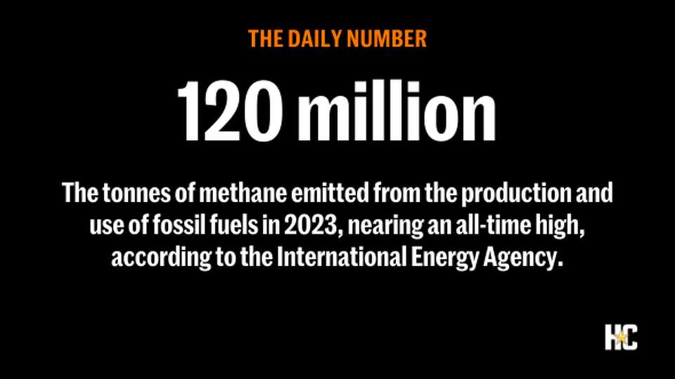 The tonnes of methane emitted from the production and use of fossil fuels in 2023, nearing an all-time high, according to the International Energy Agency.