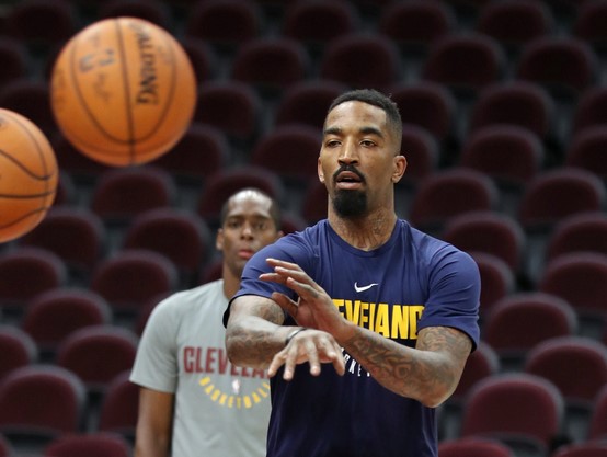 Former NBA player J.R. Smith at UConn&rsquo;s Big East Tournament game