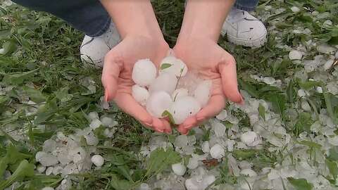 Which large Texas city is the most prone to getting large hail?