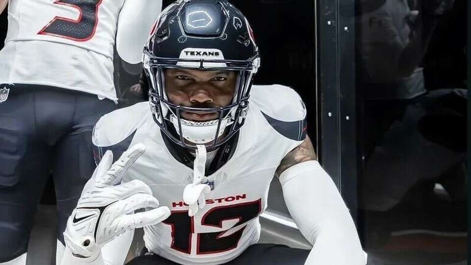 Texans CEO Cal McNair dropped a photo in Reddit of Tank Dell and Nico Collins wearing one version of the new uniforms the team is expected to wear in the 2024 season.