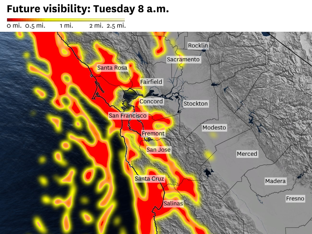 Bay Area weather: Summer-like fog pattern makes early return