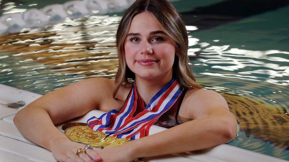 All Greatert Houston girl's swimmer of the year Zoe Nordmann at the Conroe ISD Natatorium Wednesday, Mar. 20, 2024 in Shenandoah, TX.