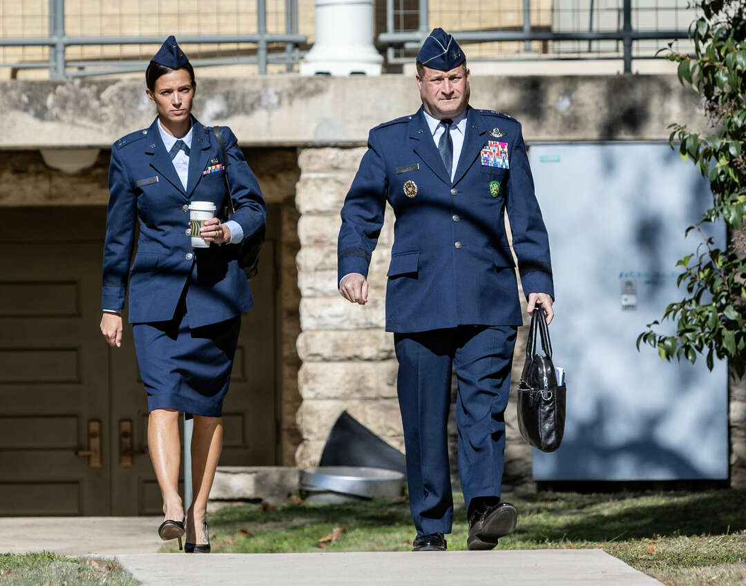 Air Force general accused of rape pleads not guilty