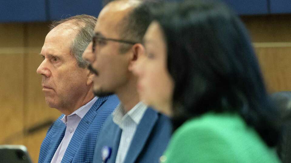 Ric Campo, vice president of the Houston ISD Board of Managers, during a Houston ISD Board of Managers meeting at the Hattie Mae White Educational Support Center, Thursday, March 21, 2024, in Houston.