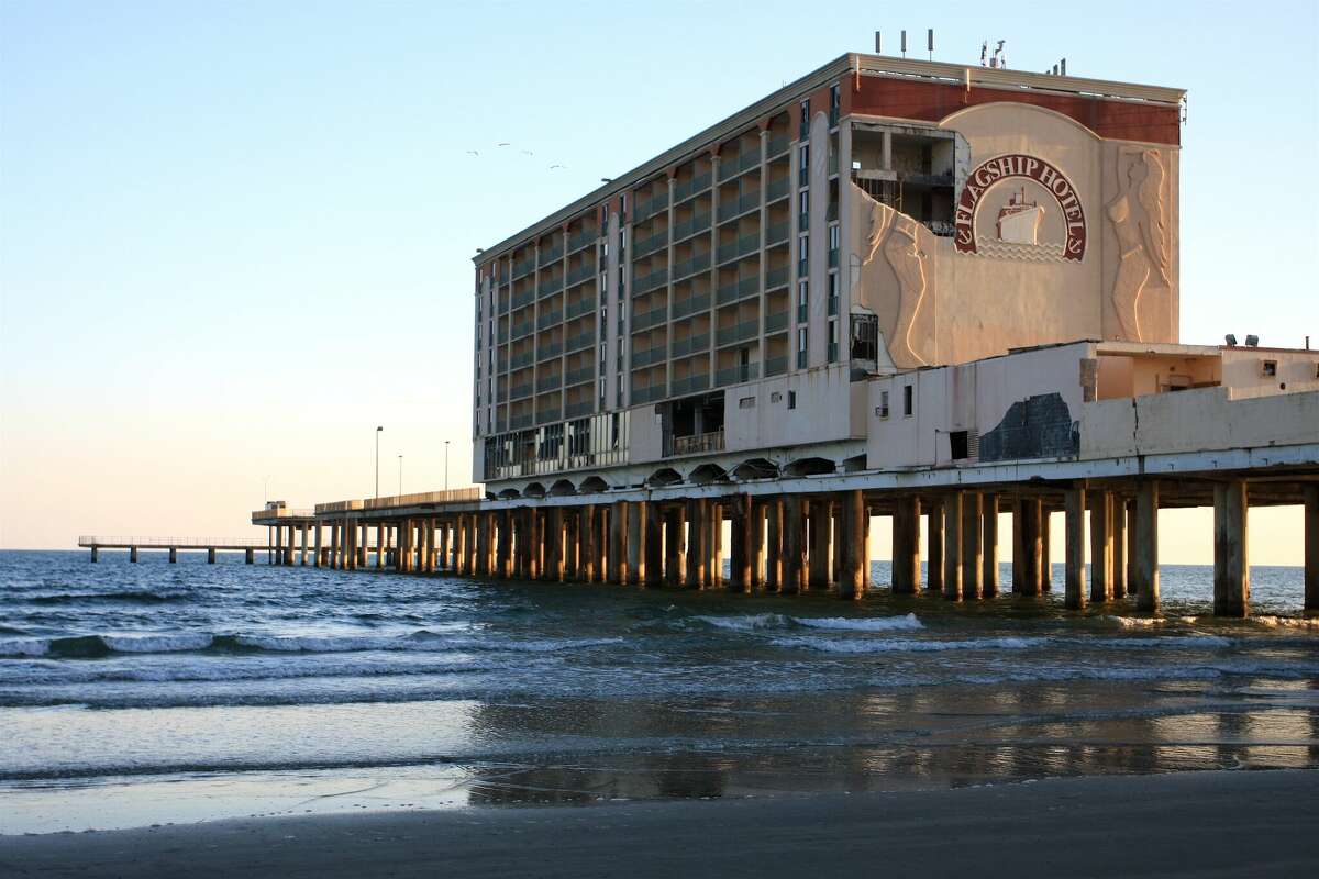 The Flagship Hotel in October 2010, more than two years after it was crippled by Hurricane Ike.