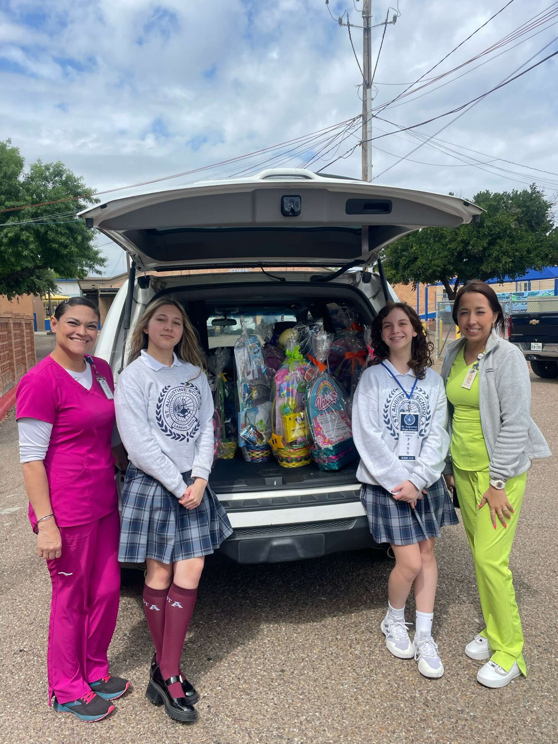 St. Augustine students donate Easter baskets to Casa de Misericordia