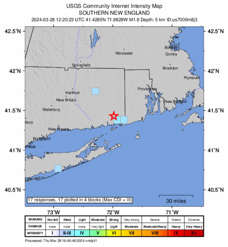 US Geological Survey says 1.8 magnitude earthquake detected in Ledyard – New Canaan Advertiser