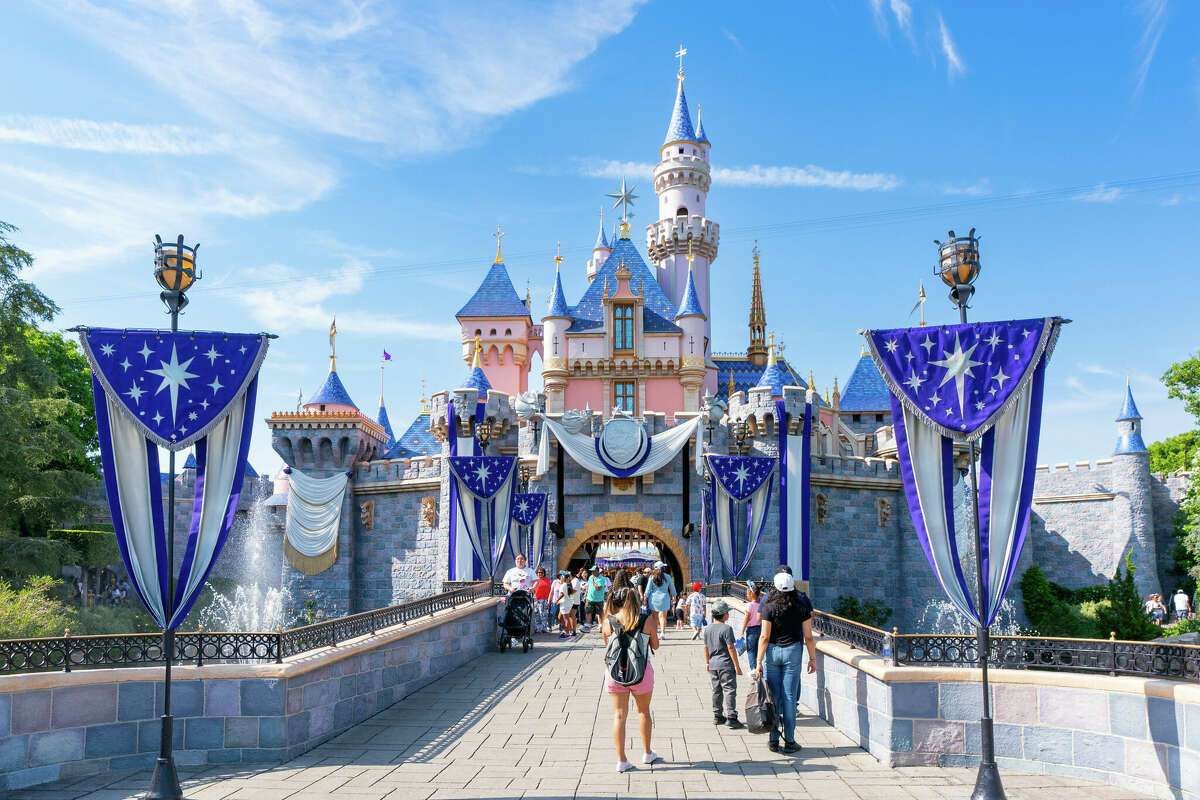 A view of Sleeping Beauty Castle at Disneyland on July 15, 2023.