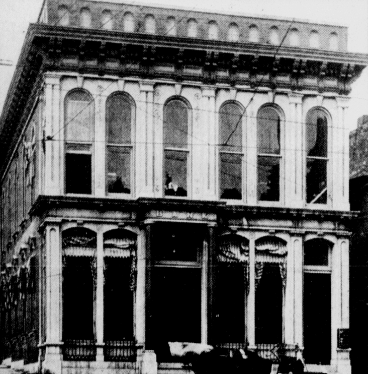 The bank building at Third and Belle streets was erected in 1925