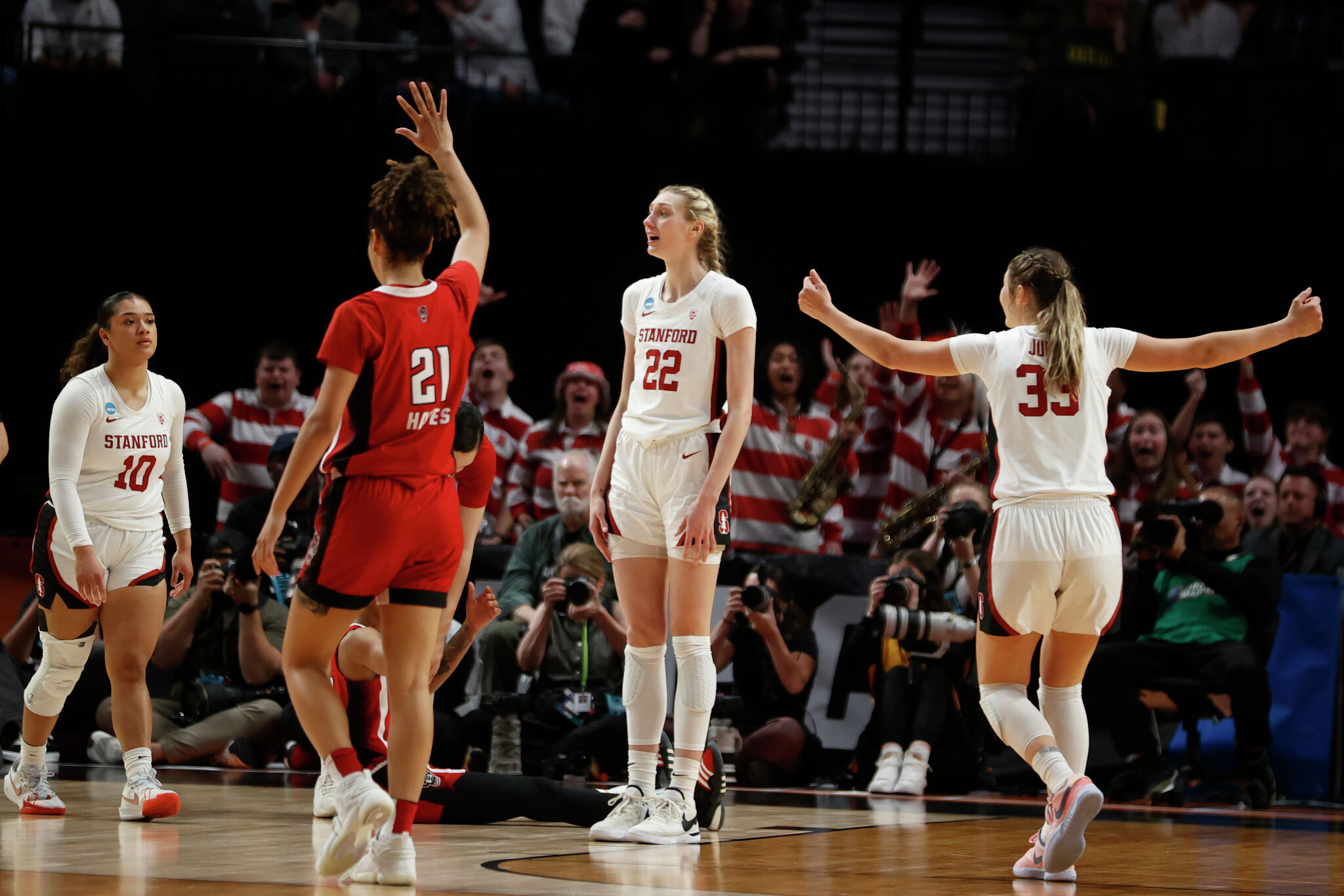 N.C. State rally stuns Stanford in Sweet 16 as Cameron Brink fouls out