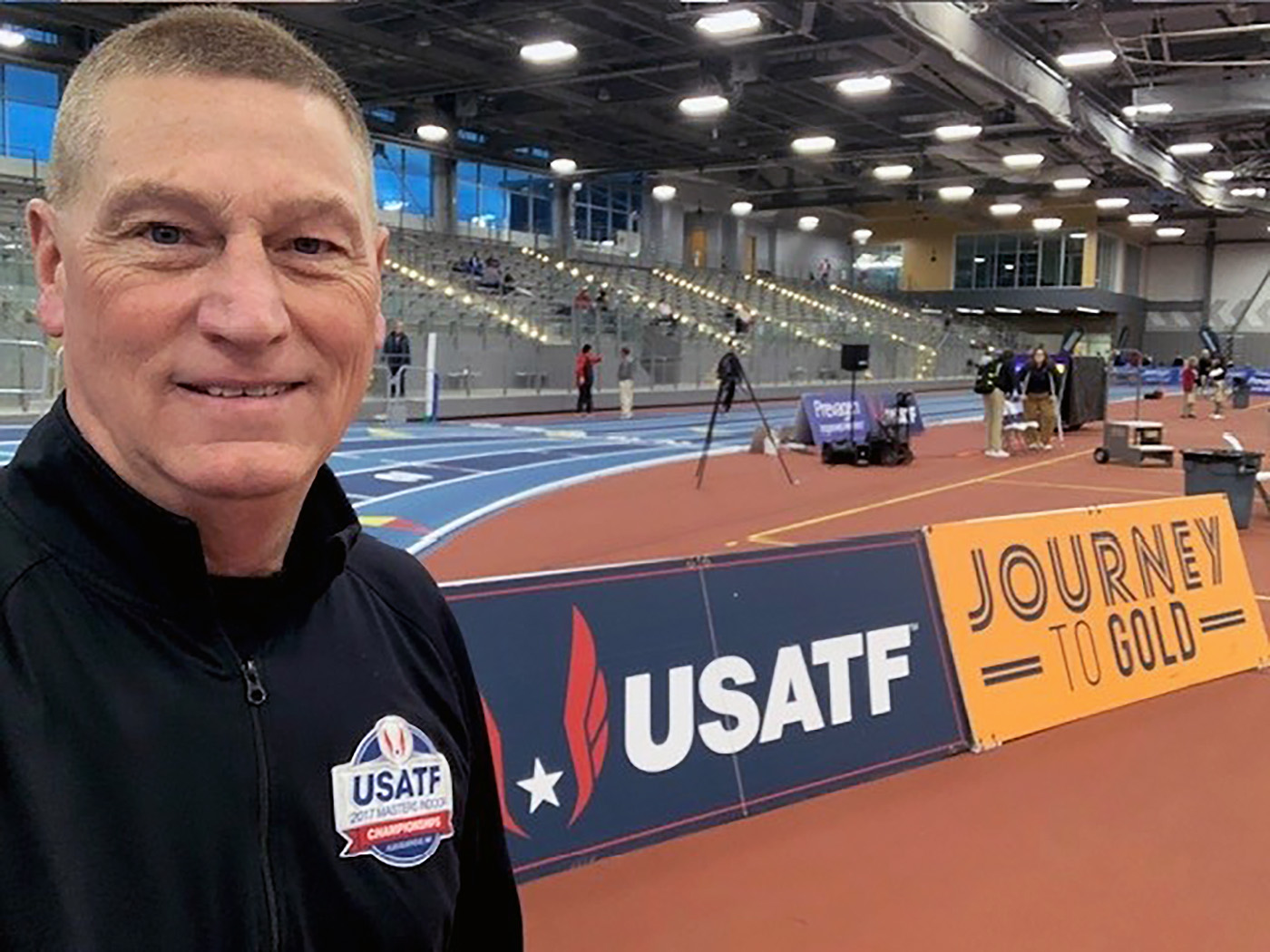 Mike Young on USATF Masters national champion 4x200 relay team