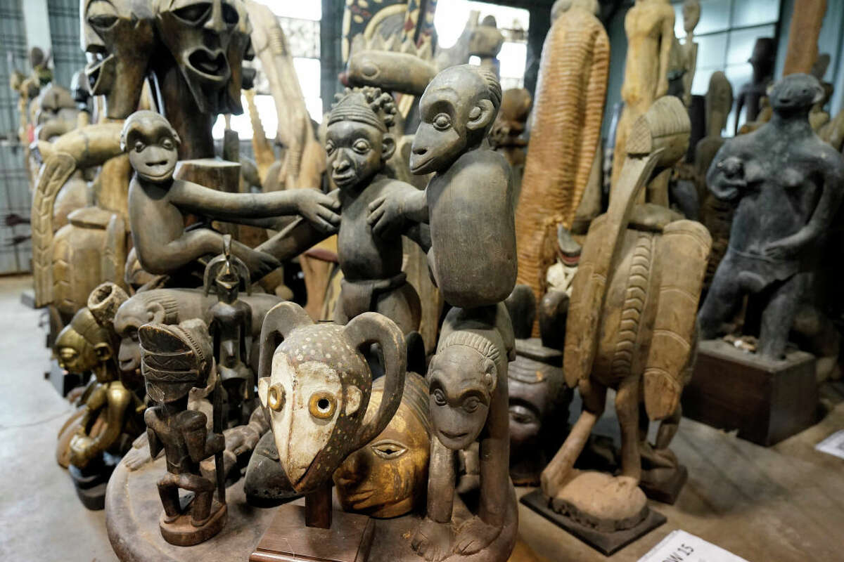 HOUSTON, TEXAS - FEBRUARY 24: Hundreds of African art is about to go on sale after years of controversy. (Melissa Phillip/Houston Chronicle via Getty Images)