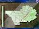 Article Image Map showing rain chances day of April 8 total solar eclipse in Texas.