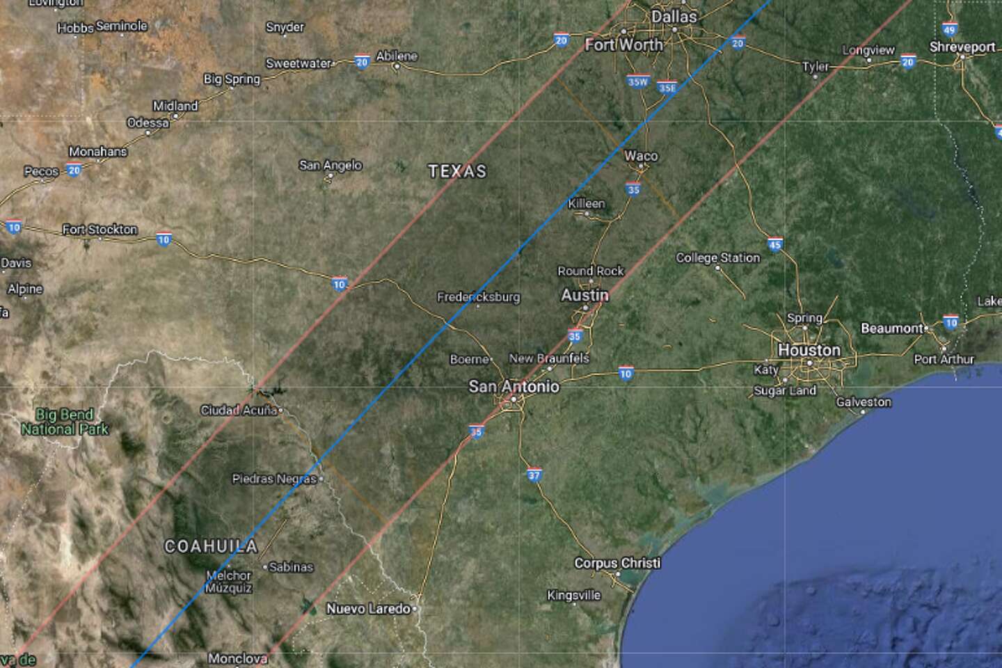 Map shows exact time of San Antonio eclipse, how long it will last