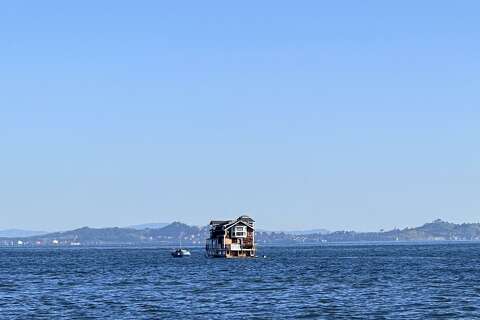 Entire home spotted floating across San Francisco Bay