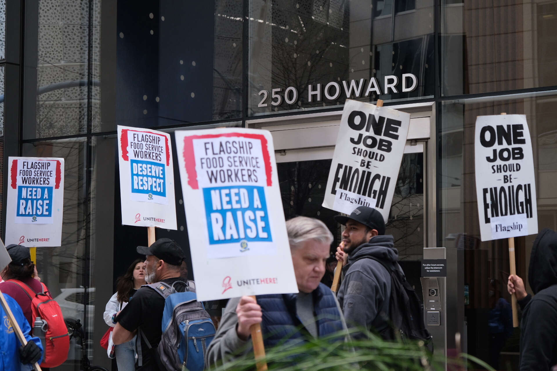Meta’s cafeteria workers protest over wages at San Francisco office